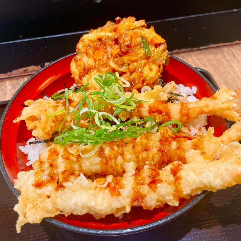 海老かき揚げ丼(天ぷらの山 梅田阪神店)