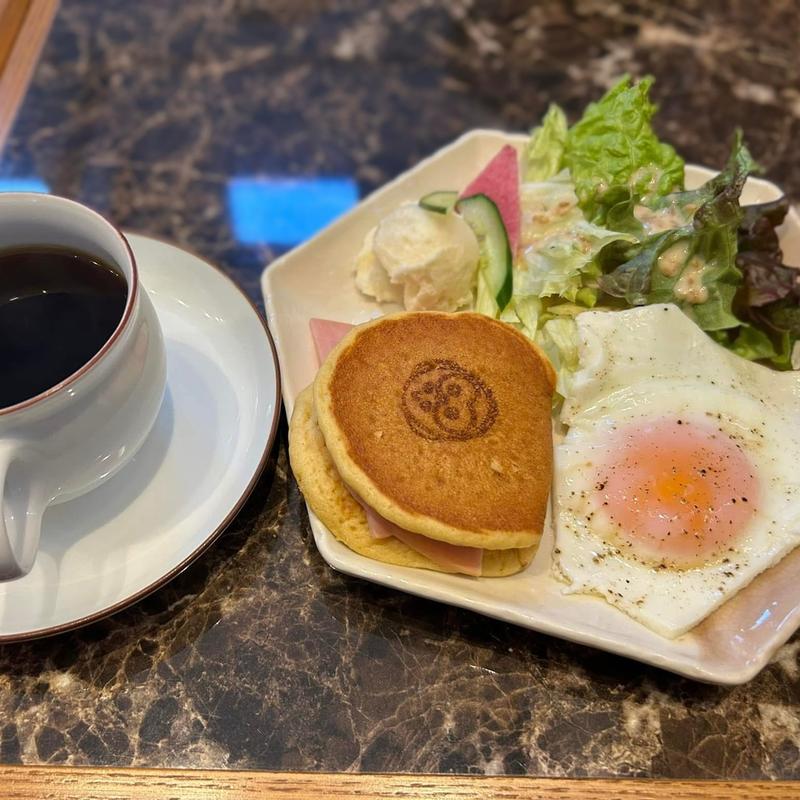 どら焼きモーニング ハムマヨ(Dora Cafe 三幸)