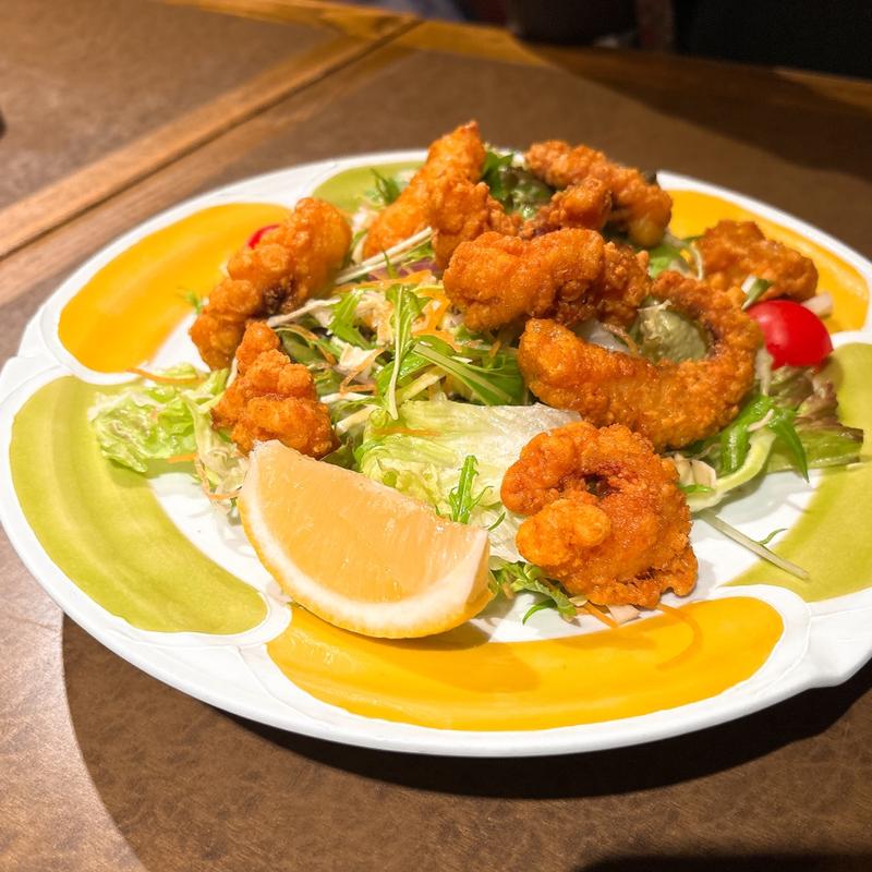たこの唐揚げサラダ(小嶋屋総本店 （こじまやそうほんてん）)