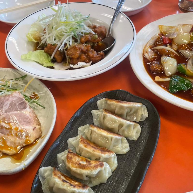 餃子と酢豚と油淋鶏とチャーシュー(昇華)