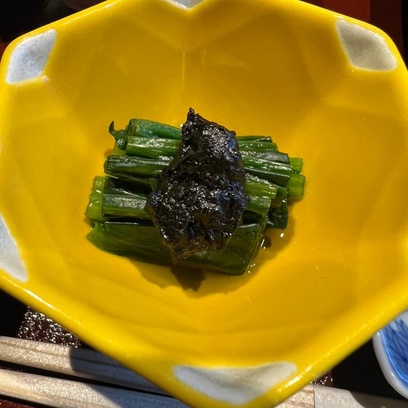 赤根草胡麻掛け(冬朝膳)(稲住温泉 )