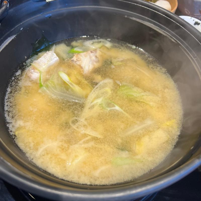 あらの味噌汁(冬朝膳)(稲住温泉 )