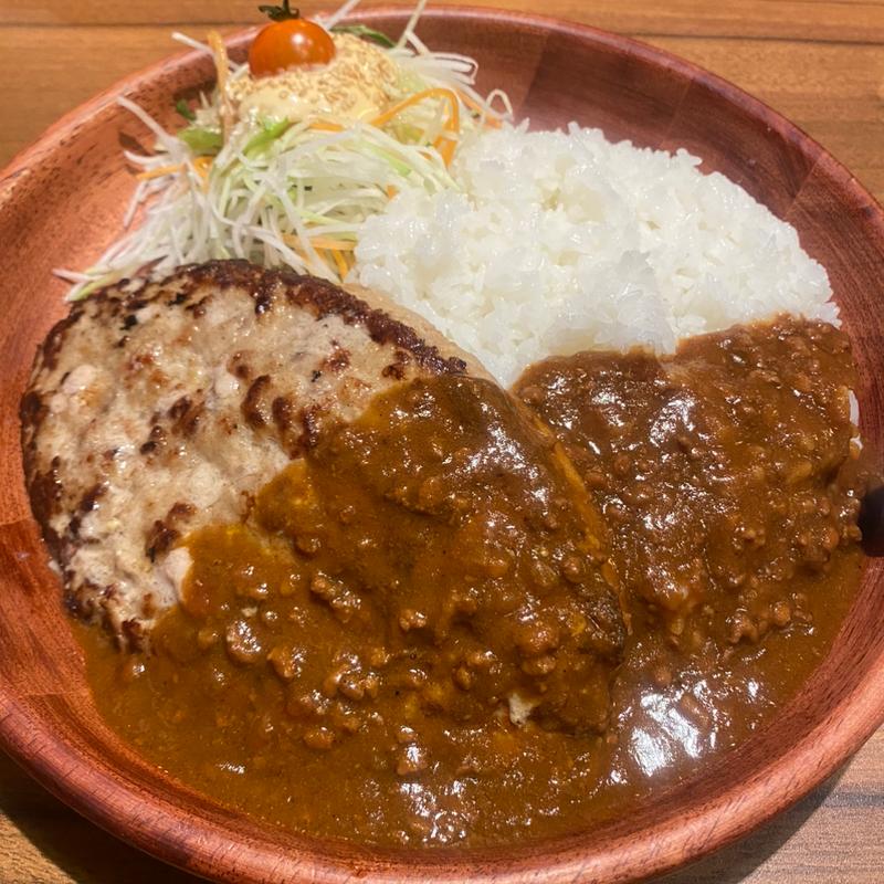 カリーバーグディッシュL ご飯大盛り(びっくりドンキー 土浦店 )