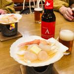 帆立とズワイガニの貝殻バター焼き(大江本家 )