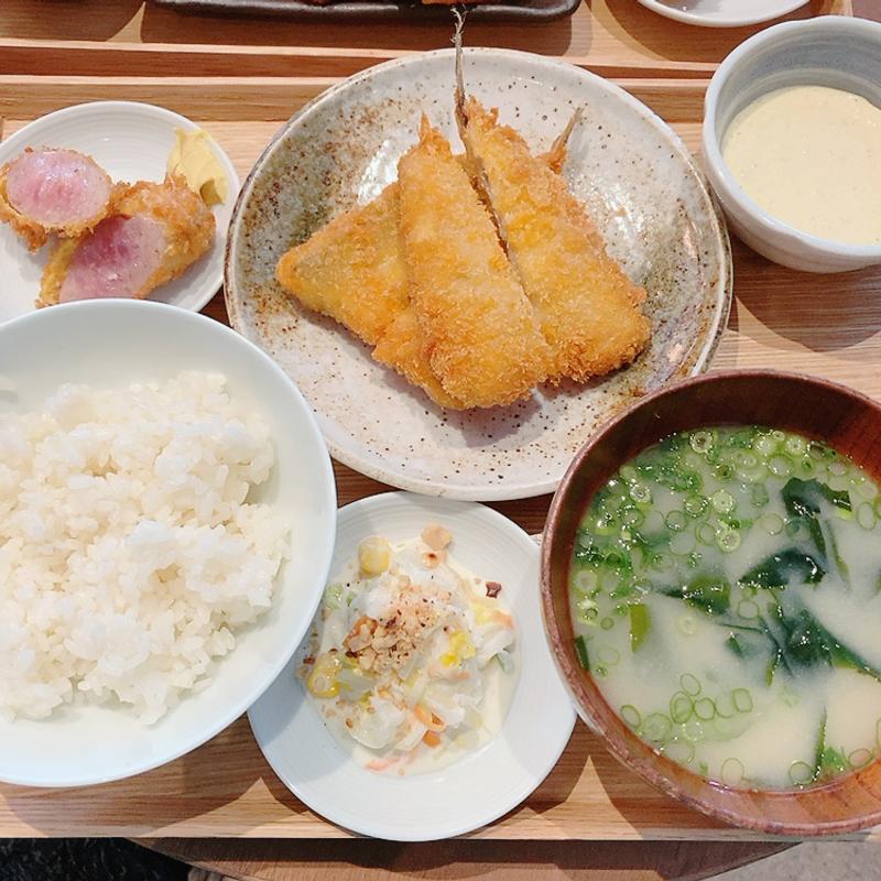 アジフライ定食(つかんと)
