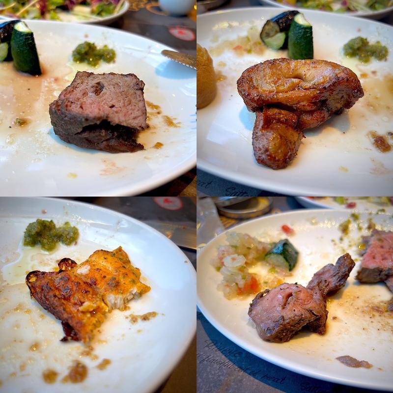 カルネイロ、フランゴ、ペイシ・ブランコ、オンブロ・デ・ボイ(シュラスコレストラン ALEGRIA ueno （アレグリア上野）)