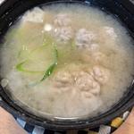 真鱈の白子味噌汁(余市番屋)