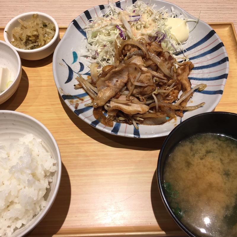 しょうが焼き定食(やよい軒 江坂店)