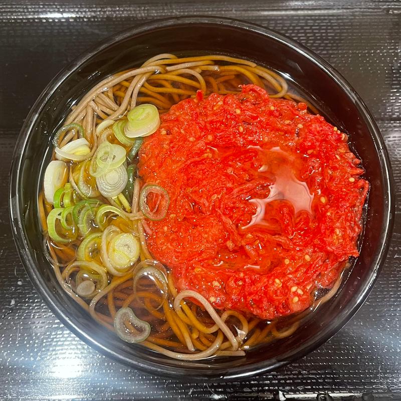 紅生姜天そば(よもだそば 名古屋うまいもん通り広小路口店)