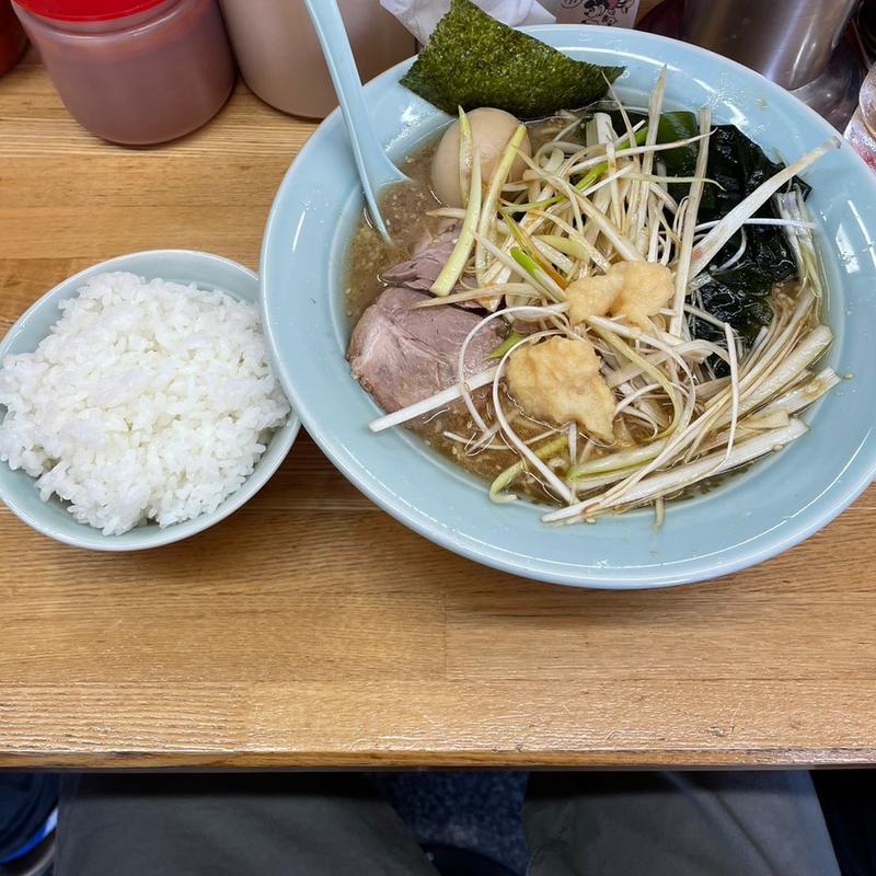 ネギ味噌ラーメン、半ライス(ラーメンショップ 堀切店)