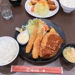 ロースカツ&海老フライ定食