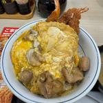海老タレカツと親子丼の合い盛り丼(かつや 横須賀佐原インター店)
