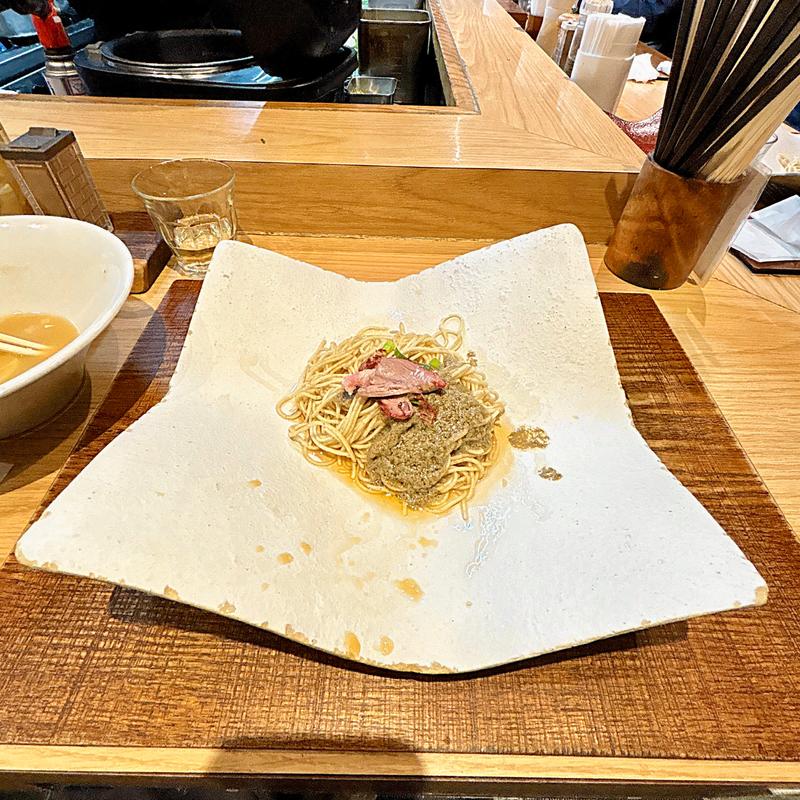 味付き替玉③(蟹味噌のソース)(芛堂寺)