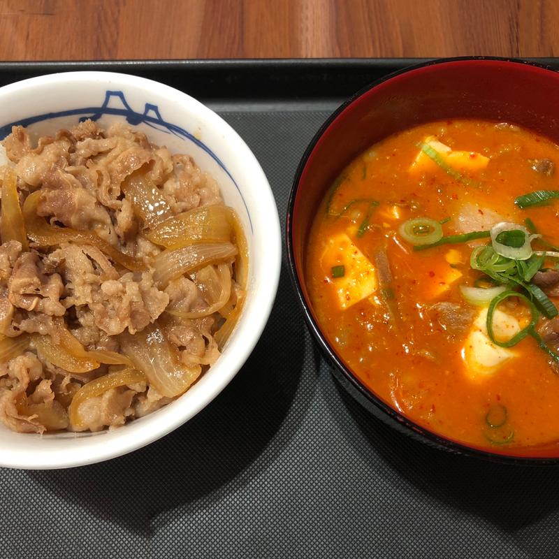 牛めし(小盛)ミニチゲセット(松屋 学芸大学店 )