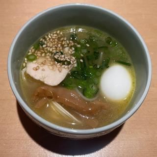 〆の鶏にゅうめん