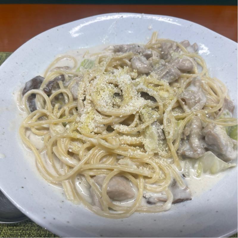 ポルチーニのクリームパスタ(大衆食堂 宅配弁当 歌声喫茶 ひばりとあきら)