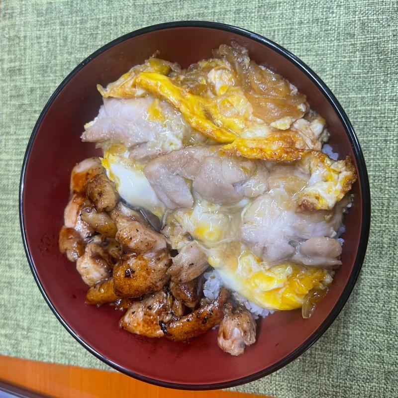 親子丼もも照り焼き(大衆食堂 宅配弁当 歌声喫茶 ひばりとあきら)