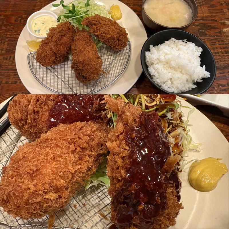 かきフライ定食(とんかつ 椛)