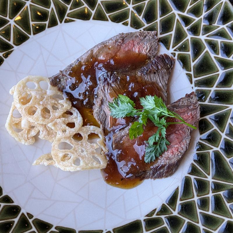 国産モモステーキ シャリアピンソース(星空の中へ )