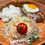 エッグカレーバーグディッシュ(びっくりドンキー新宿靖国通り店)