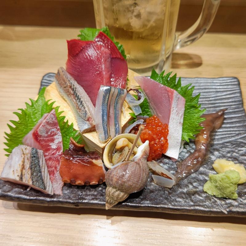 魚魂盛り(貝 刺身専門店 しらはら 関内)
