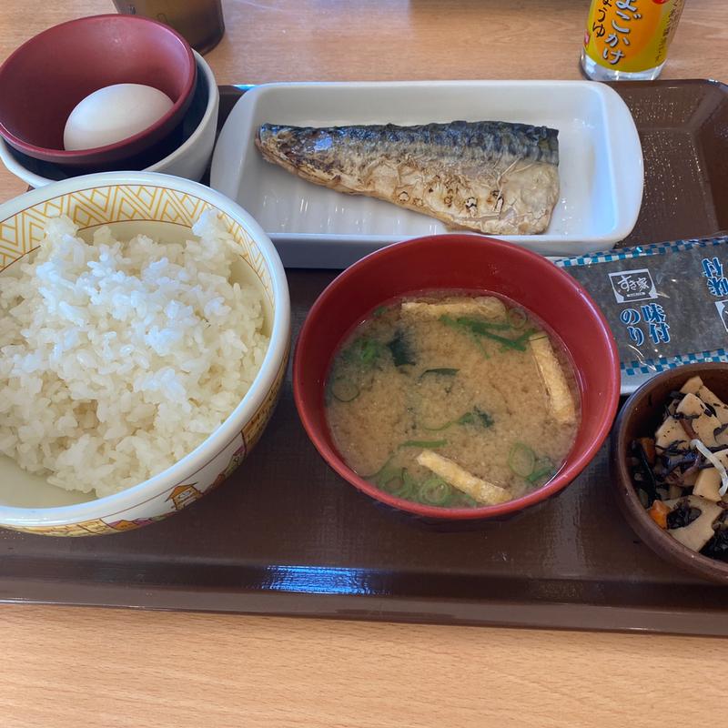 塩さばたまかけ朝食(すき家 フォレストモール富士川店 )