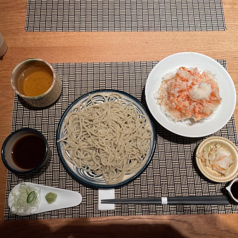桜海老かき揚げ膳(手打ち蕎麦 志庵)