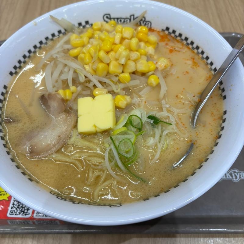 バター味噌ラーメン濃い味(スガキヤ 岡崎イオンモール店 )