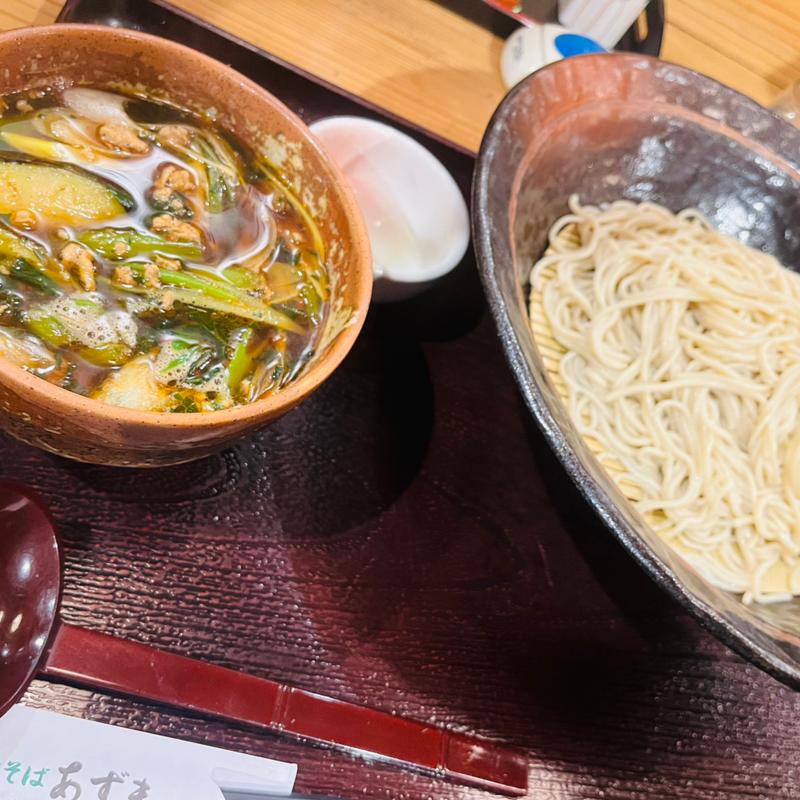 辛ネギ香味つけそば(生そばあずま香椎浜店)