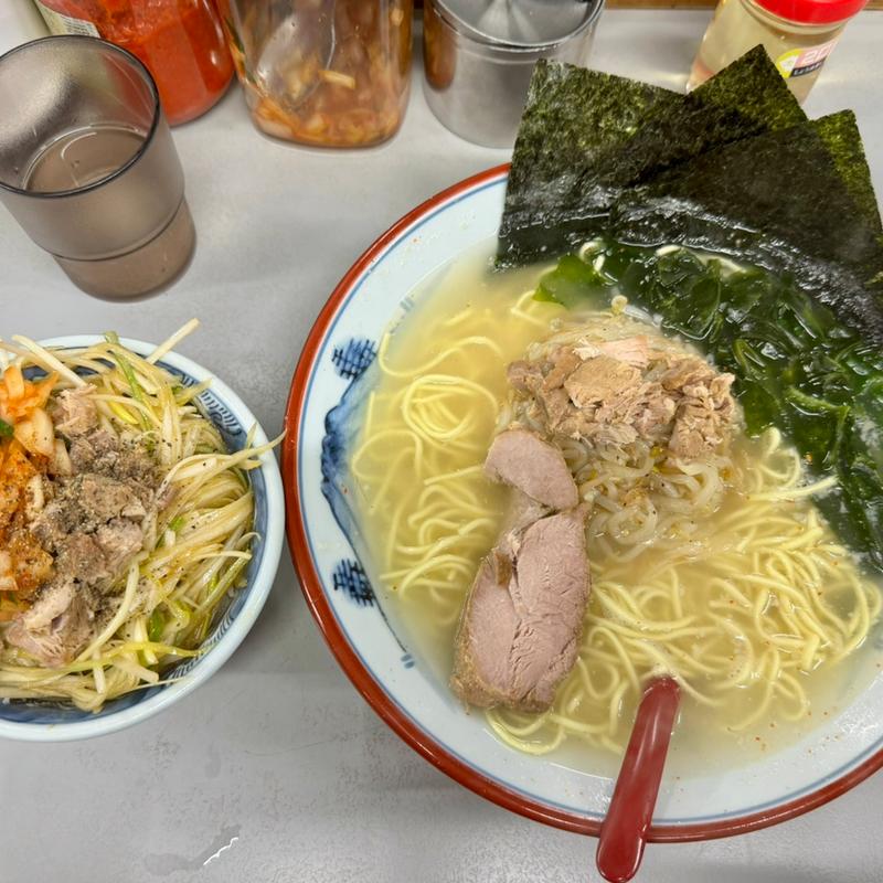 塩ラーメン＋もやし＋ミニネギ丼(ラーメンショップ 122号騎西店)
