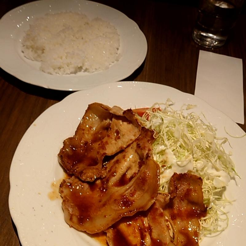 伝説の生姜焼きライス(橋の下)