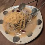 しらすとカラスミの蕎麦ペペロンチーノ