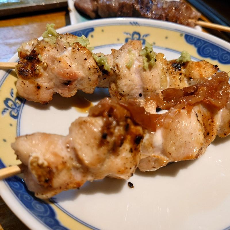 鶏むね串(梅・わさび2本)(織姫)