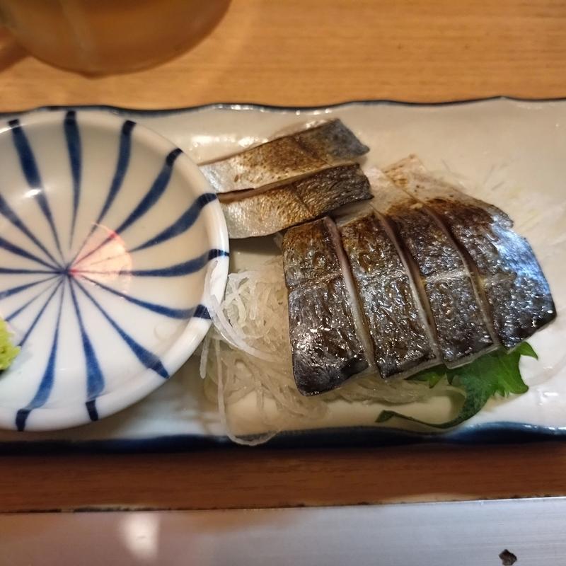 炙りしめさば(立呑み晩杯屋 武蔵小山本店)