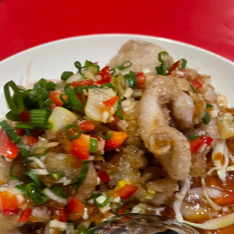 イイダコの唐揚げ油淋ソース(中国飯荘 山城)