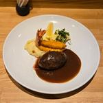 特製ハンバーグ エビフライタルタルソース(洋食 おがた )