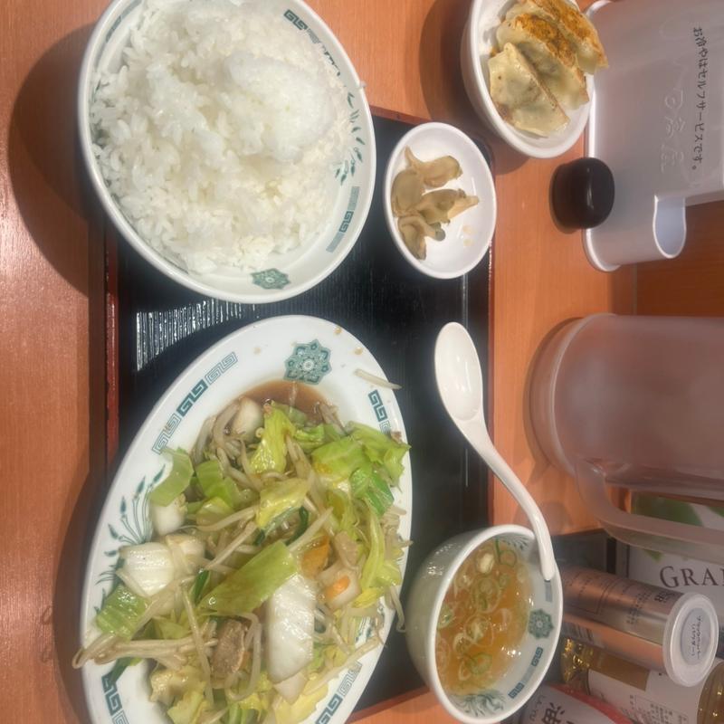 たっぷり野菜の肉野菜炒め定食(やよい軒 西新宿店)