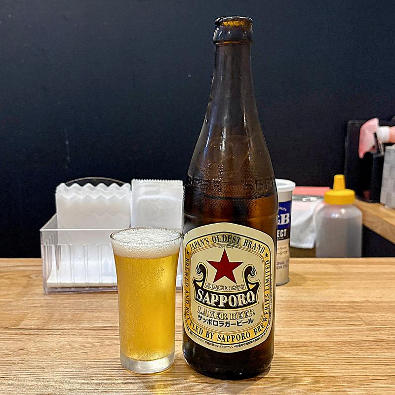 赤星中瓶(手打ち正麺hachimitsu)