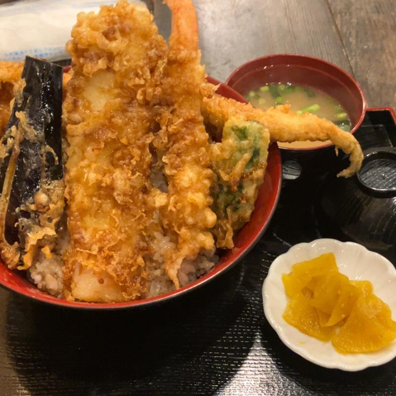 上穴子天丼(酒場丼や はくさい 塩山店)