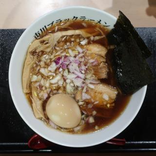 ラーメン(味玉トッピング)(市川ブラックラーメン 林遊船)