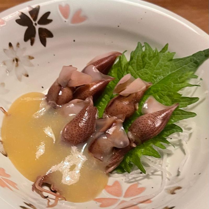 蛍烏賊酢味噌がけ(のどぐろ酒場 浜吉丸)