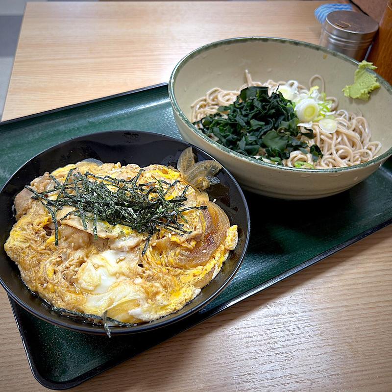 豚玉丼セット(名代 箱根そば 喜多見店)