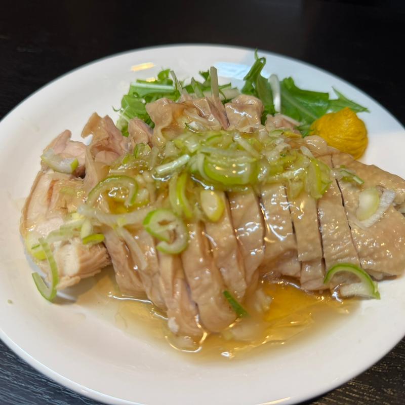 蒸し鶏のネギソース(ニーハオ )