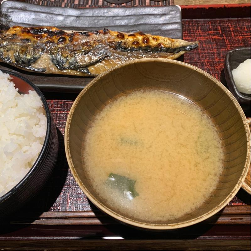 さばの文化干し定食(炭火焼干物食堂 越後屋 八十吉)