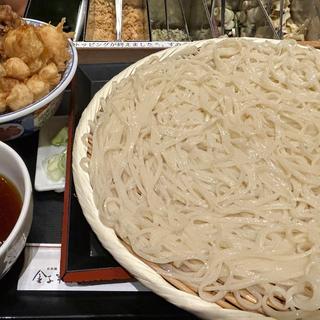 稲庭うどん(冷)つけと天丼金子半之助の天ばらめし(稲庭うどんとめし 金子半之助 コレド室町店 )