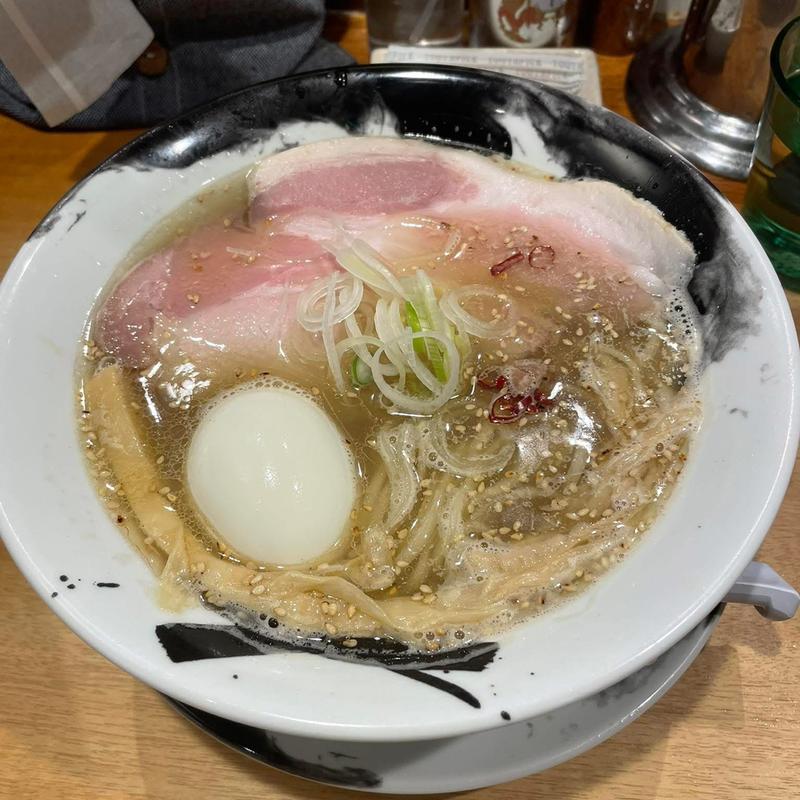 塩そば 出汁味玉(中華蕎麦 時雨 これっとまーれ店)
