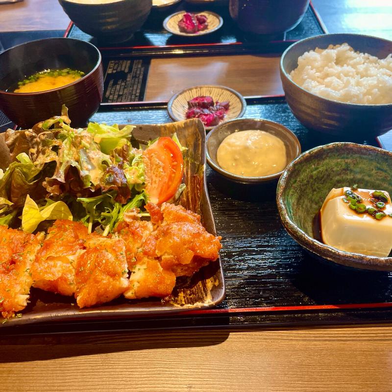 チキン南蛮定食(博多もつ鍋 いっぱち 池田店)