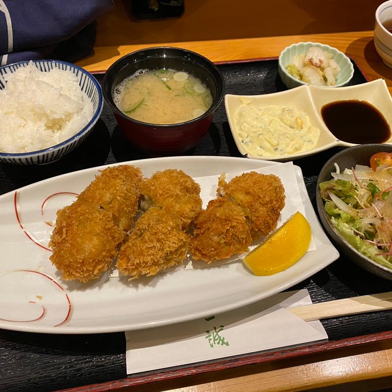 広島産カキフライ定食　3個(一誠)