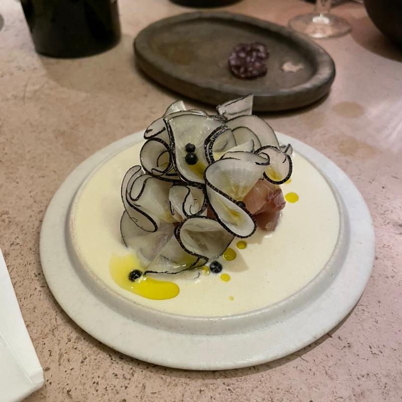 熟成鰤　黒大根　酢橘クリーム(PRÈS)