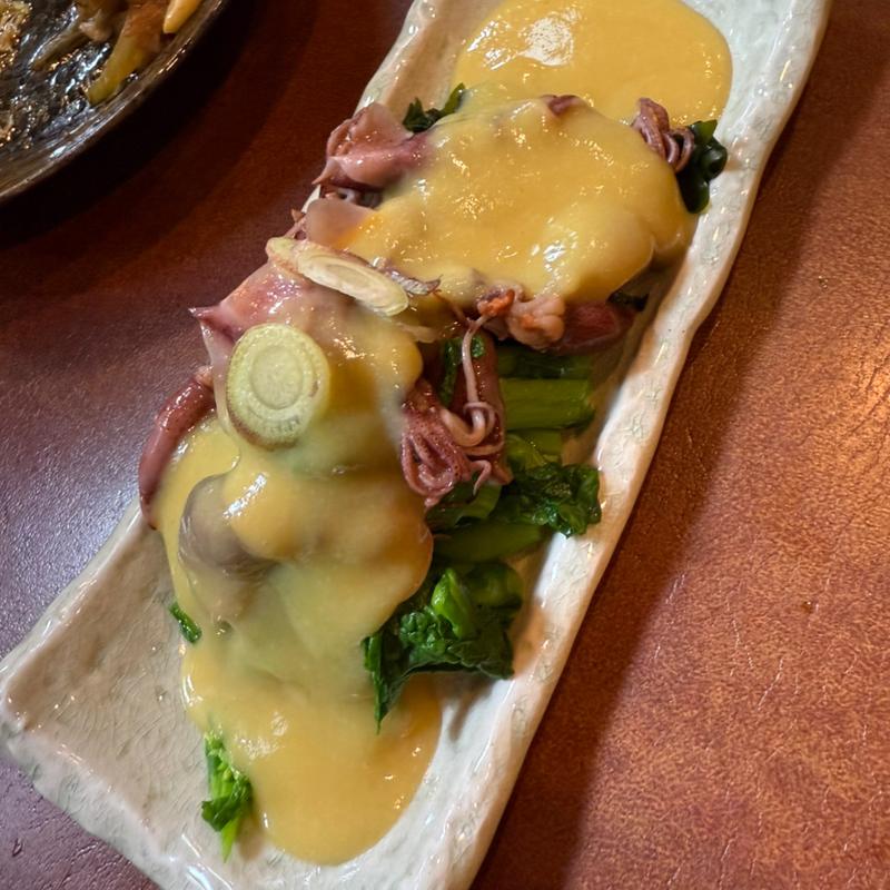 ほたるいかと菜の花の辛し酢みそ(福島屋)